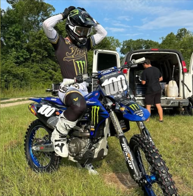 Cole Davies back on the bike