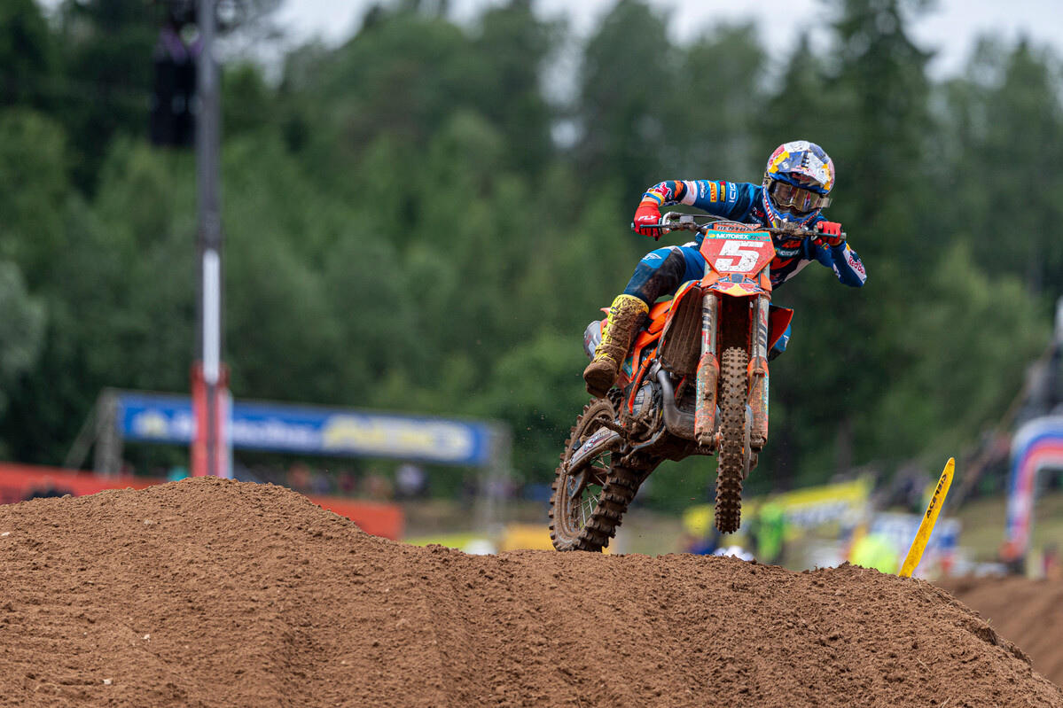 Lucas Coenen won the second race of the MXGP of Latvia and secured the overall Grand Prix victory