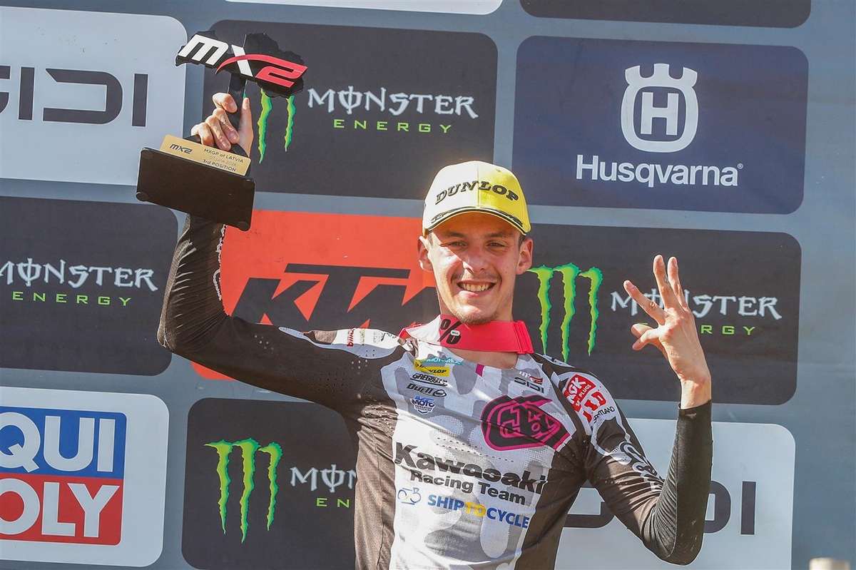 Fourth MX2 podium in-a-row for Mathis Valin
