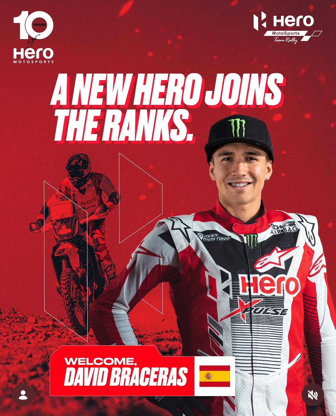 David Braceras Switches to Rally-Raid with Hero MotoSports