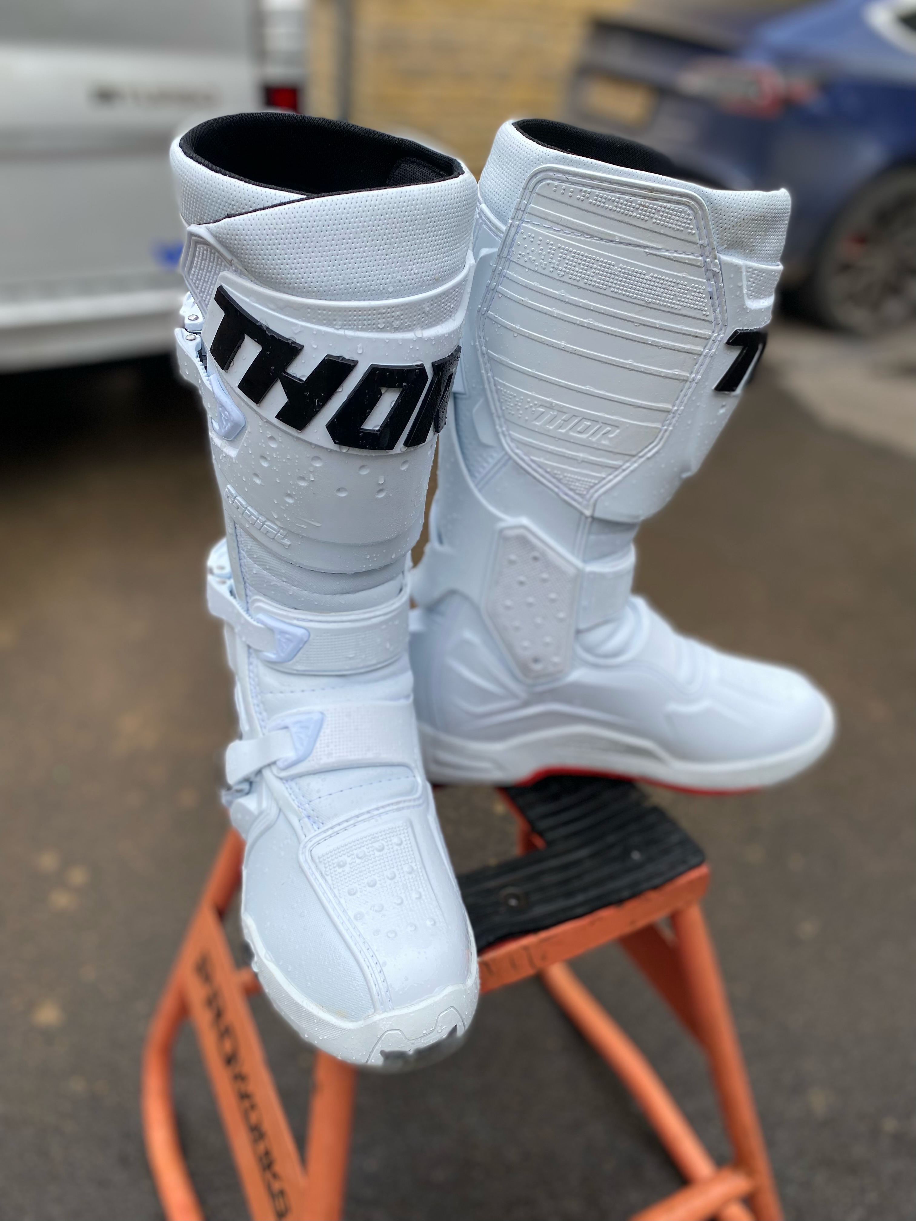 Hinged motocross outlet boots